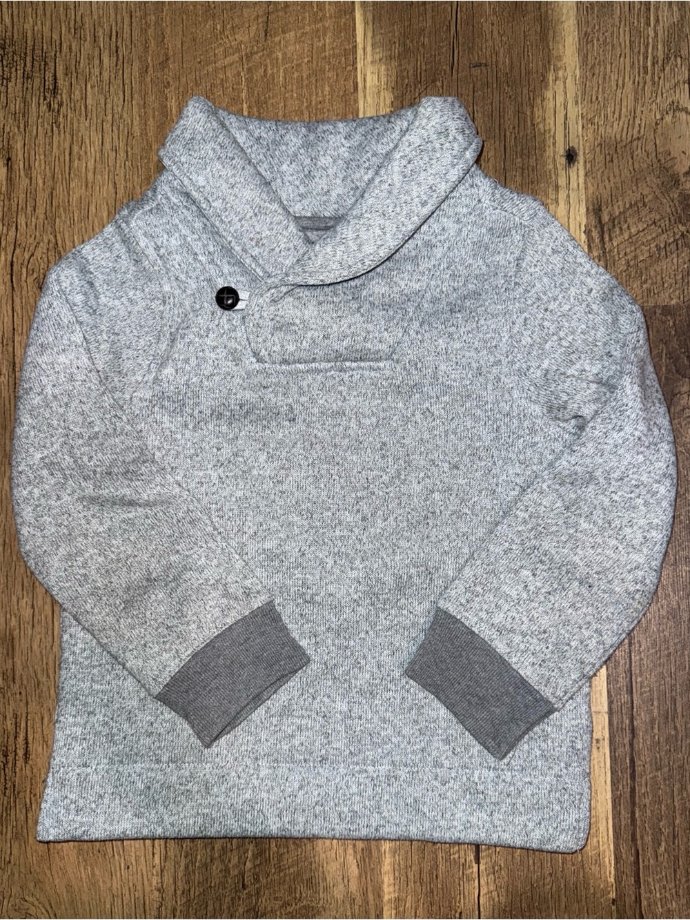 OshKosh B'gosh Light Heather Gray Shawl Collar Pullover Sweater
